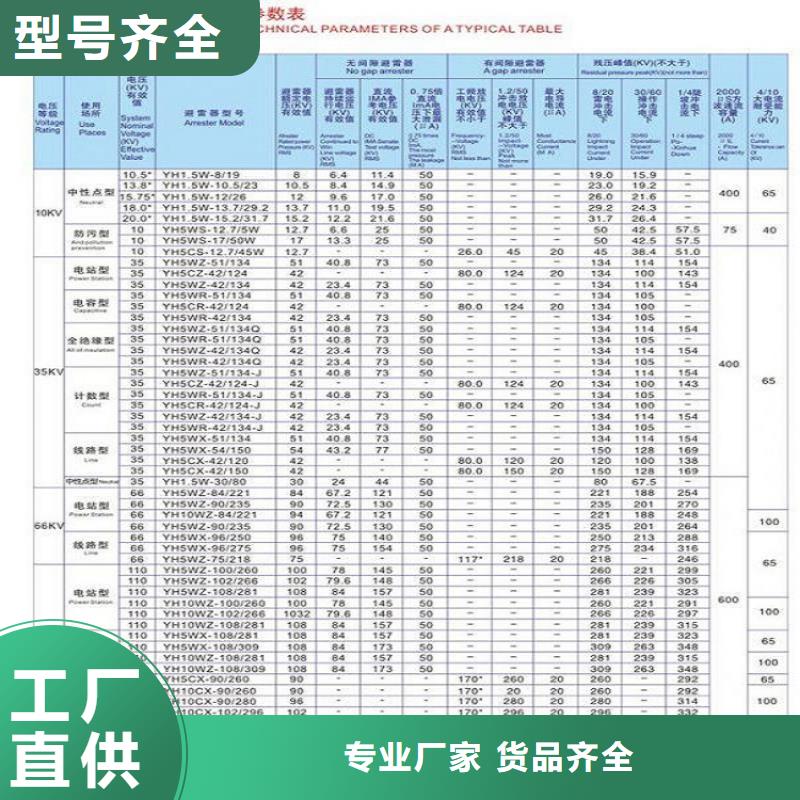 复合外套氧化锌避雷器HY10WX-51/134【羿振电力】附近公司