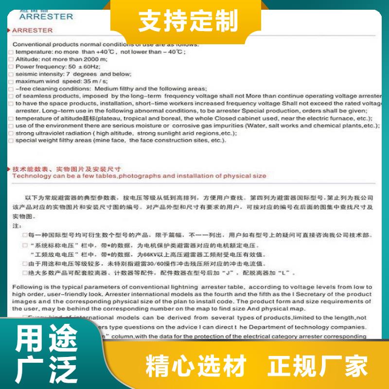 避雷器YH10W5-96/250GY上海羿振电力设备有限公司自有生产工厂