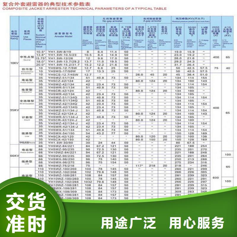 避雷器YH5WT-100/260【上海羿振电力设备有限公司】产地采购