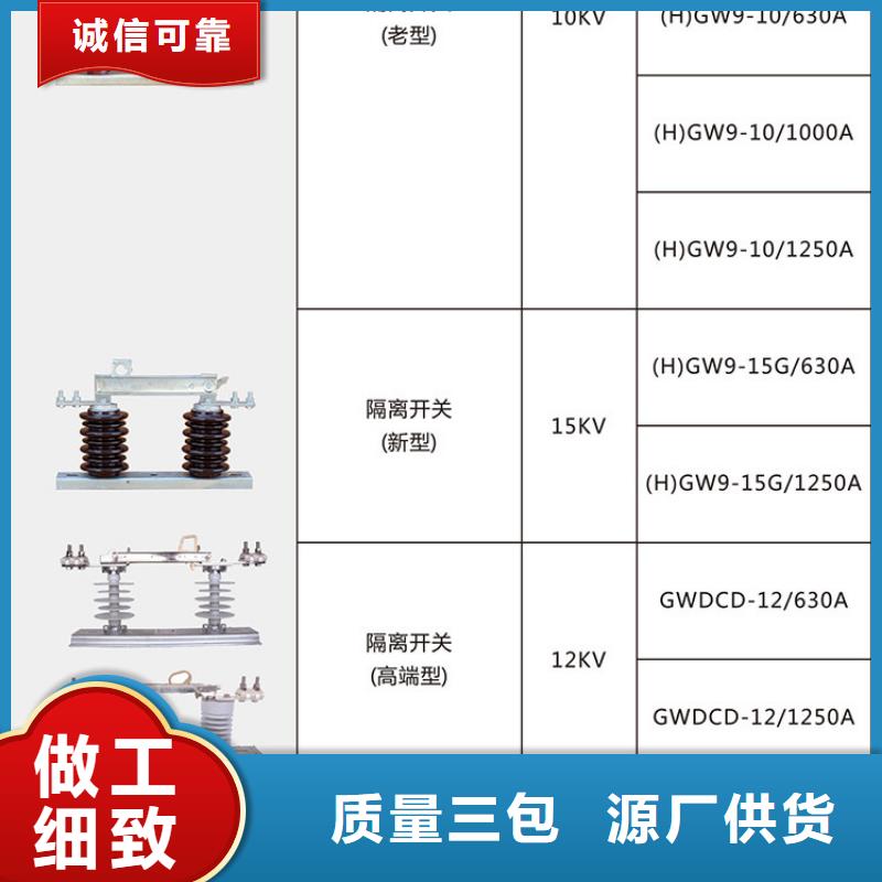 【GW9隔离开关】户外高压交流隔离开关：FGW9-10/400厂家供应当地服务商