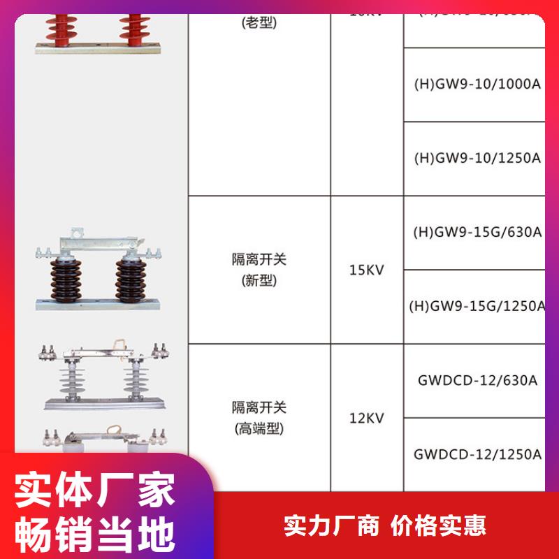 【隔离开关】HGW9-10KV/1250厂家直销规格多样